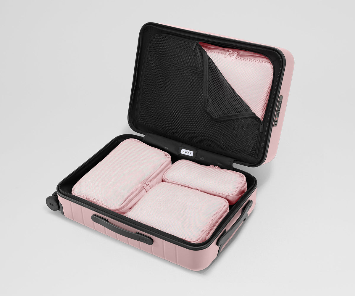 Away Compression Packing Cubes in Blush Pink