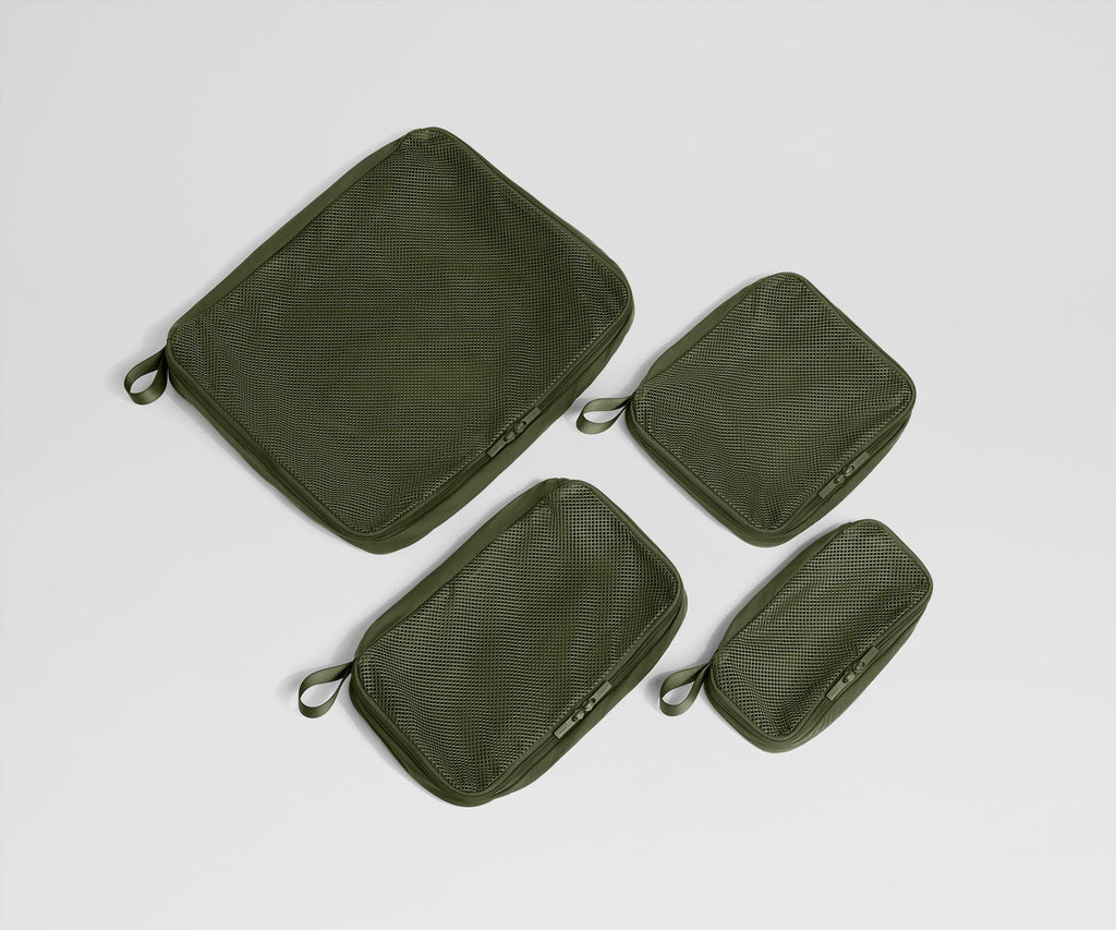 Away Compression Packing Cubes in Olive Green