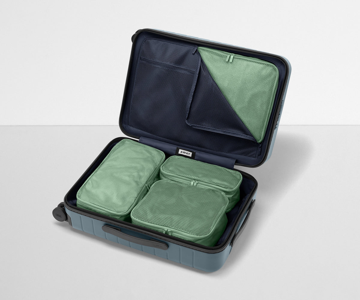Away Insider Packing Cubes (Set of 4) in Sea Green
