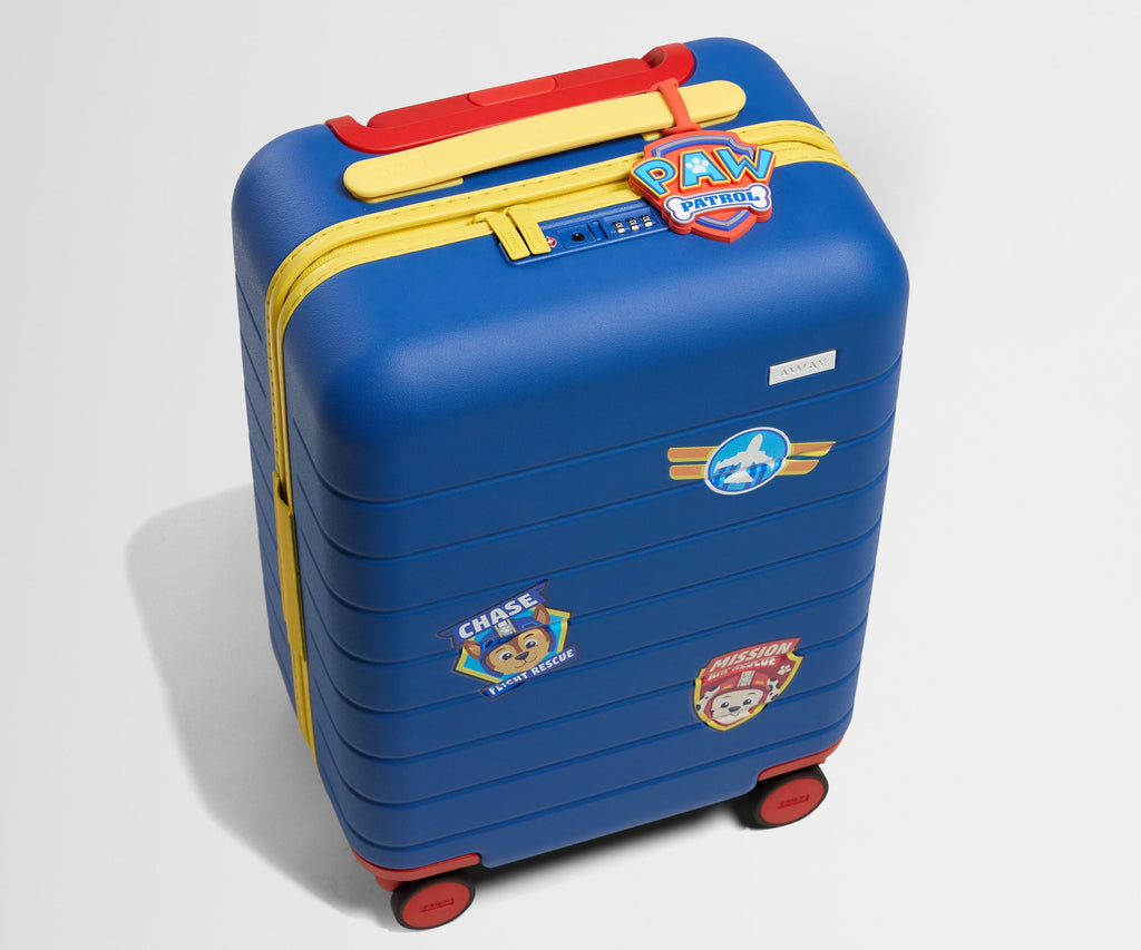 Away The Kids Carry-On Suitcase - Chase Badge Blue