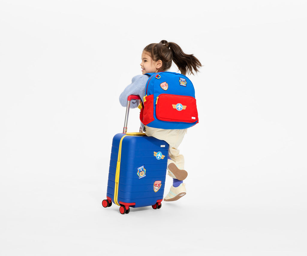 Away The Kids Carry-On Suitcase - Chase Badge Blue