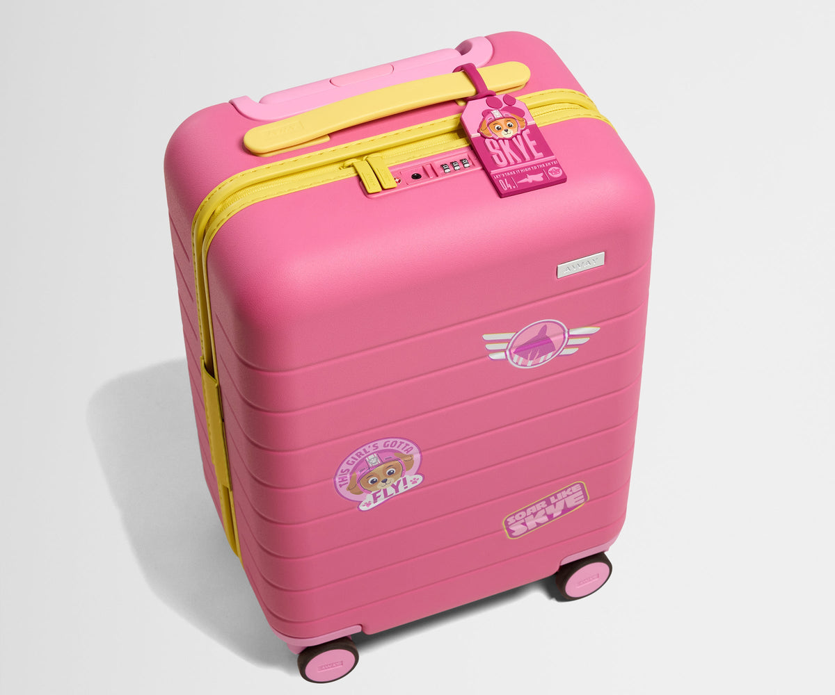 Away The Kids Carry-On Suitcase - Skye Pilot Pink