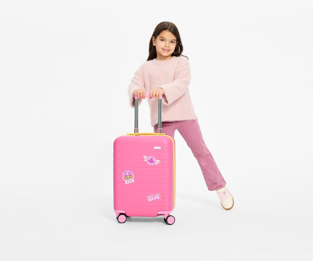 Away The Kids Carry-On Suitcase - Skye Pilot Pink