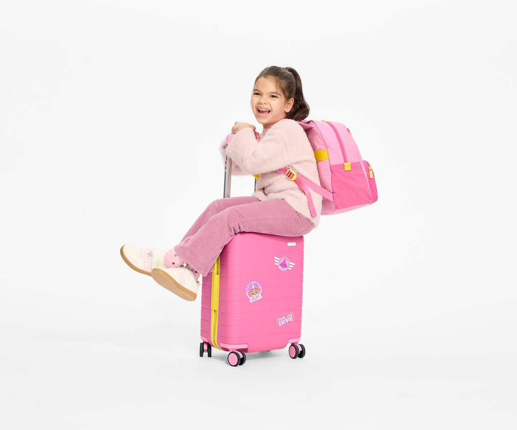 Away The Kids Carry-On Suitcase - Skye Pilot Pink