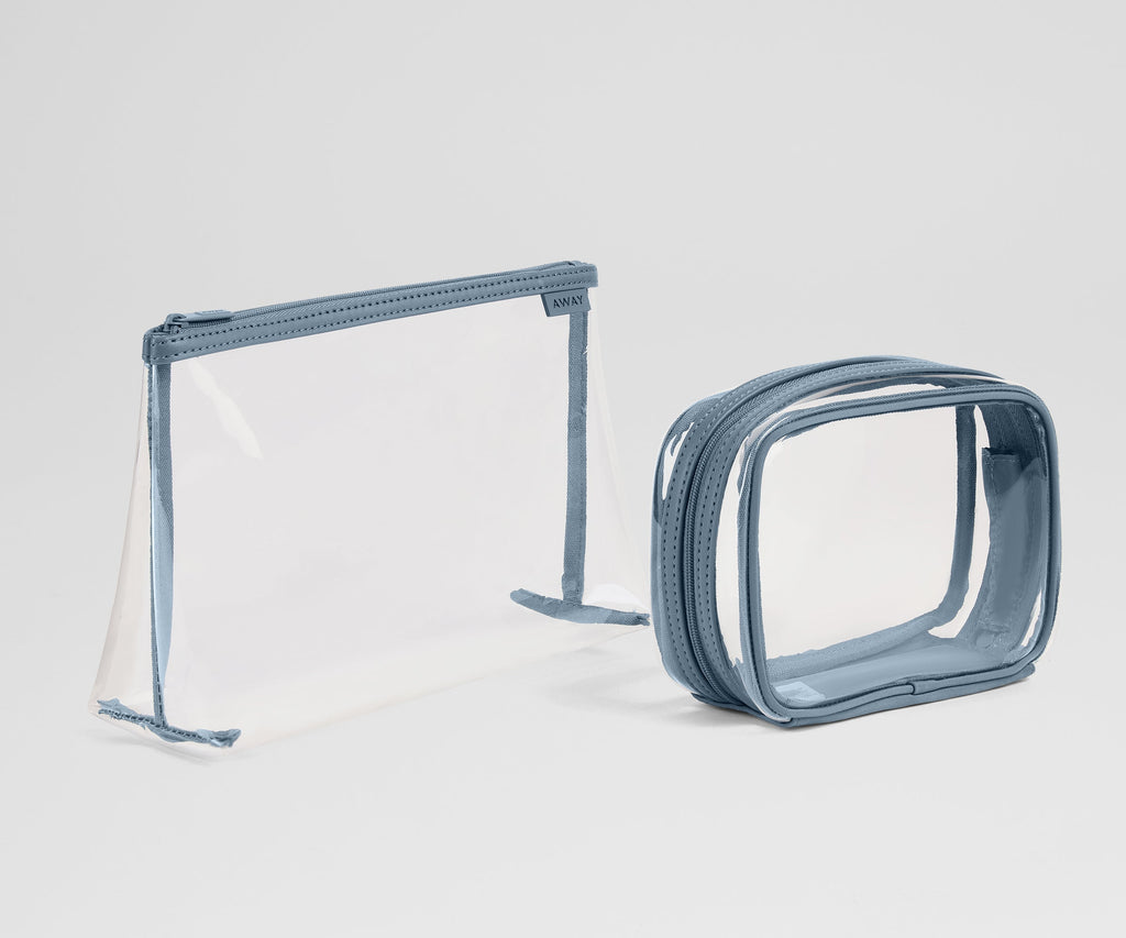 Away Clear Pouch Set Tote Bag - Coast Blue