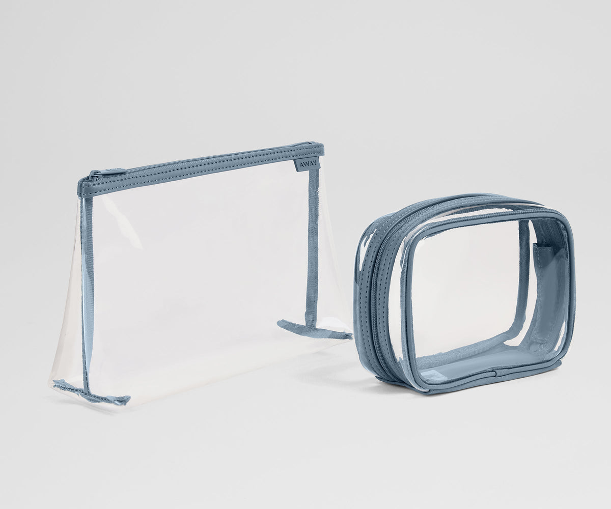 Away Clear Pouch Set Tote Bag - Coast Blue