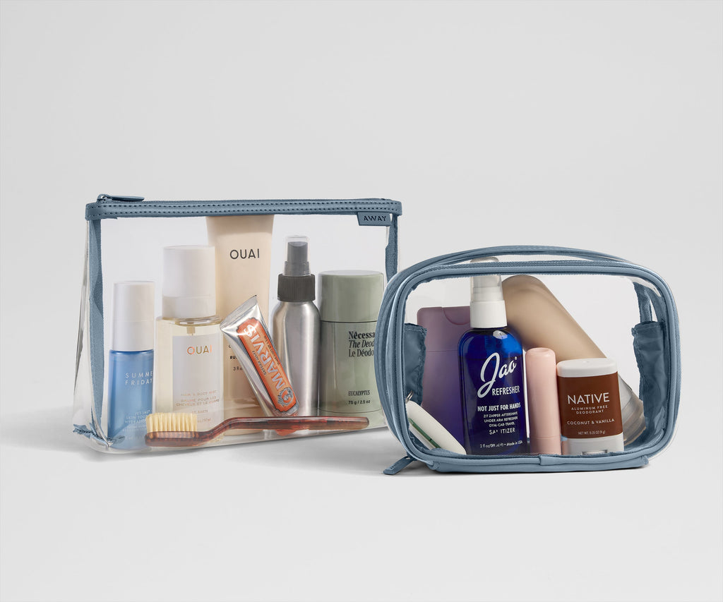 Away Clear Pouch Set Tote Bag - Coast Blue