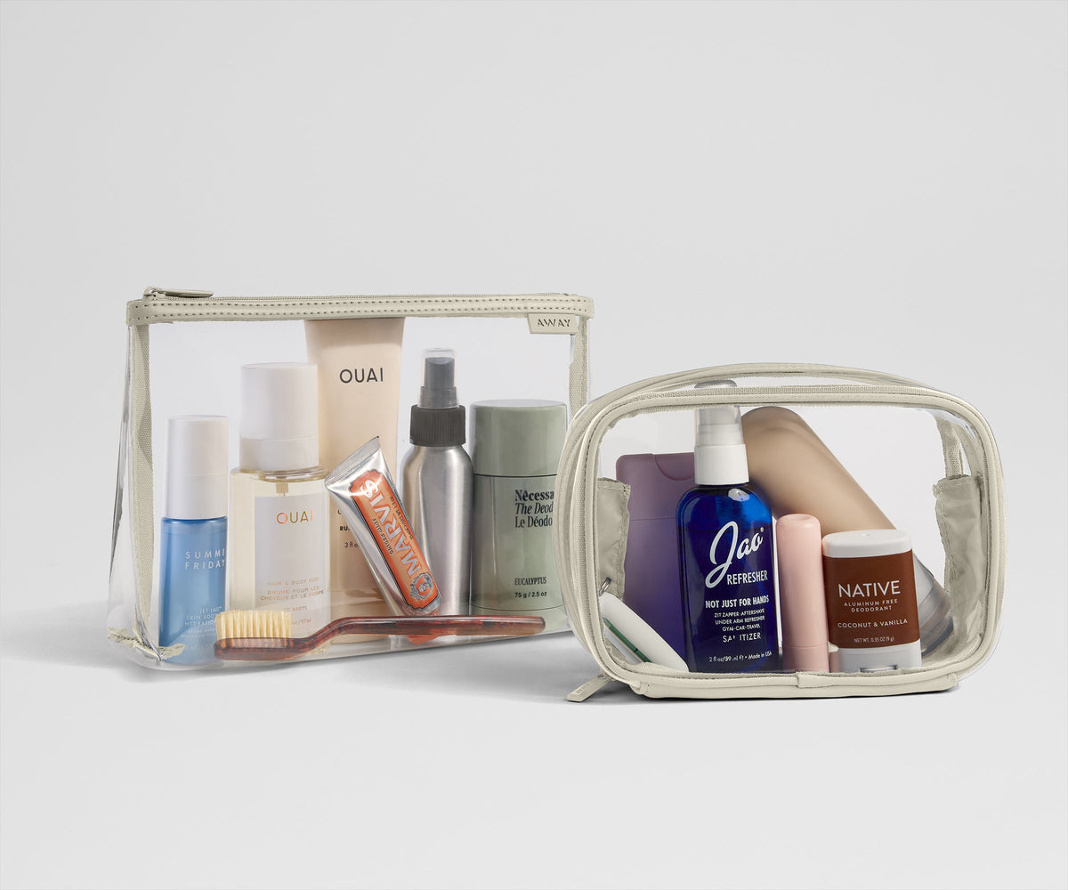 Away Clear Pouch Set Tote Bag - Salt White