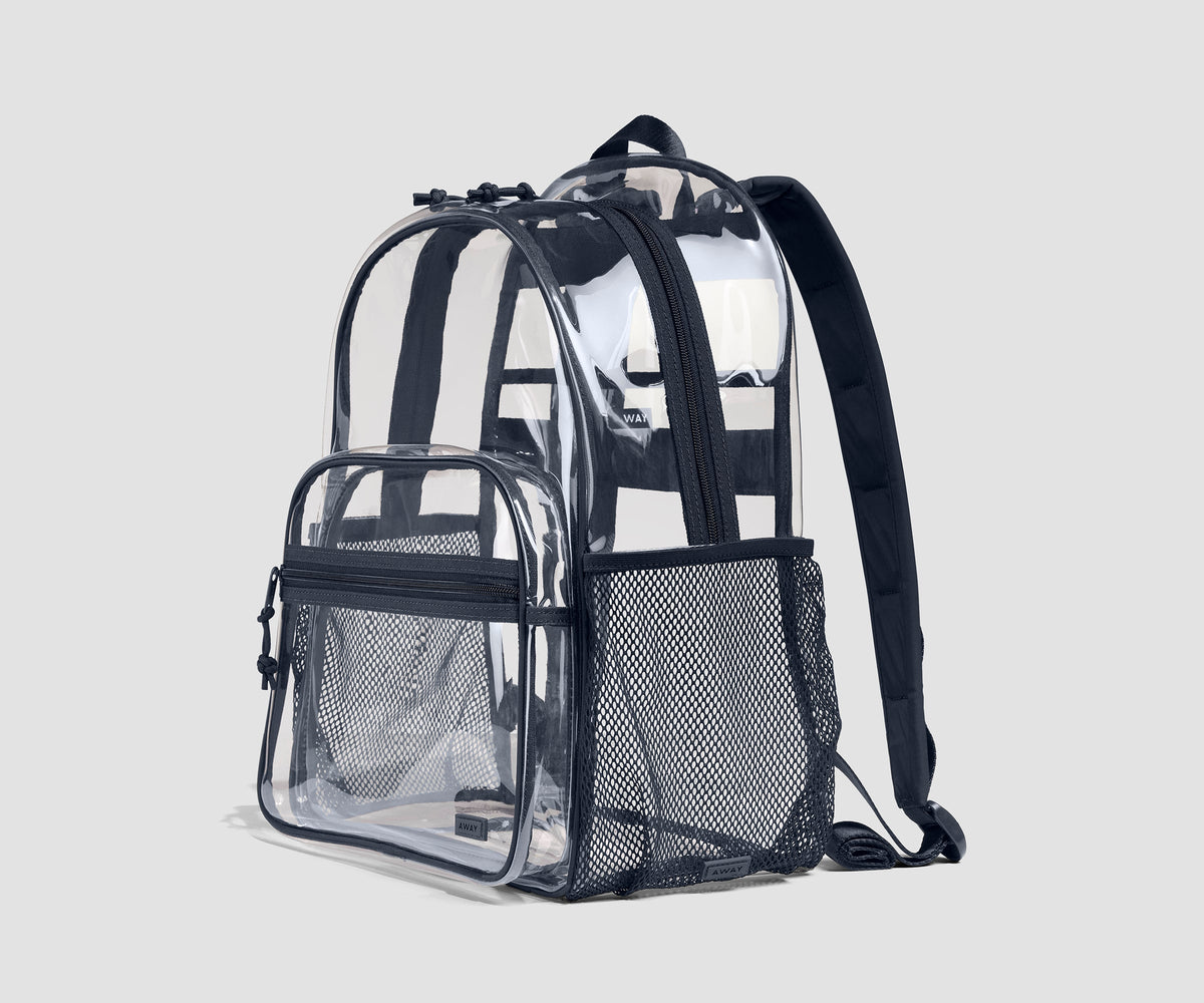 Away Clear Daily Backpack in Clear/Navy Blue