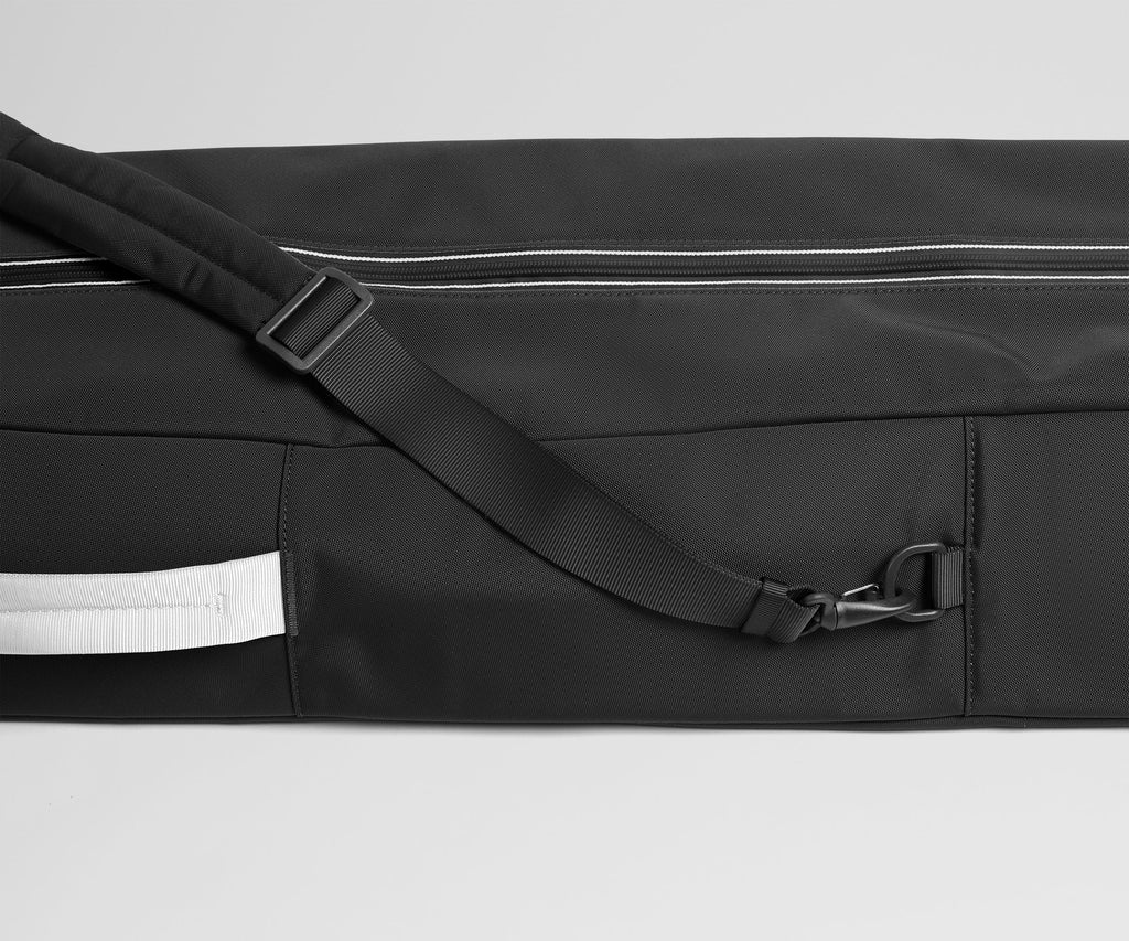 Away Roll-Top Ski Bag Suitcase - Jet Black