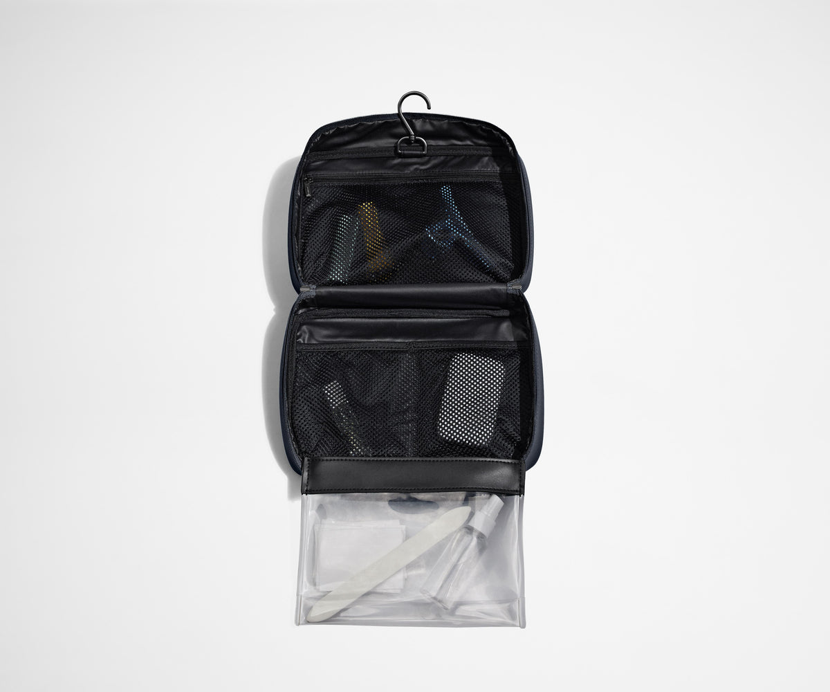 Away The Hanging Toiletry Bag in Navy Blue