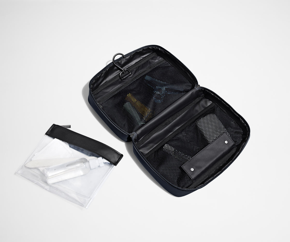 Away The Hanging Toiletry Bag in Navy Blue