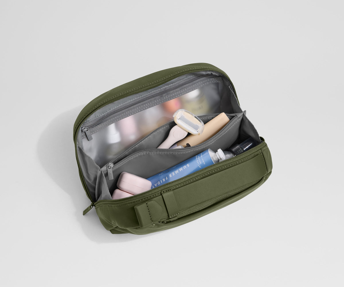 Away Large Toiletry Bag in Olive Green