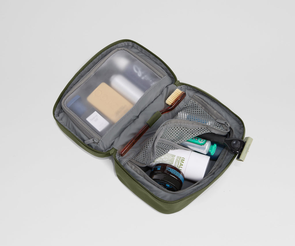 Away Small Toiletry Bag in Olive Green