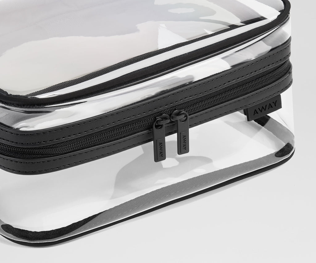 Away Clear Toiletry Bag in Jet Black