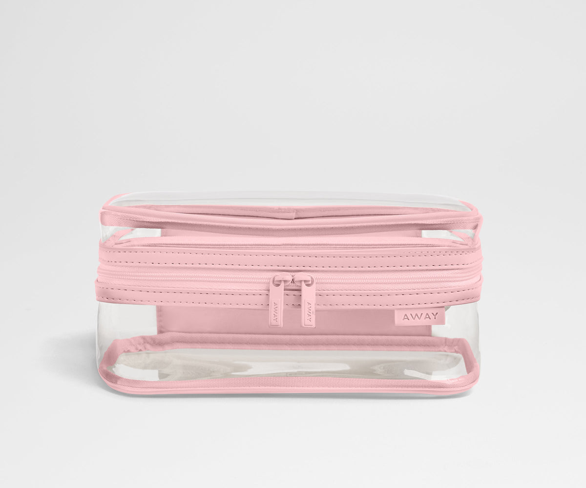 Away Clear Toiletry Bag in Blush Pink