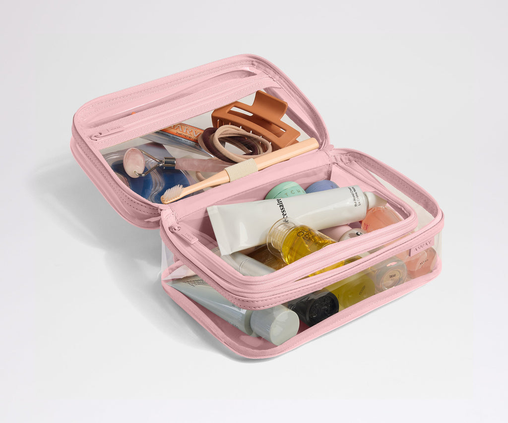 Away Clear Toiletry Bag in Blush Pink
