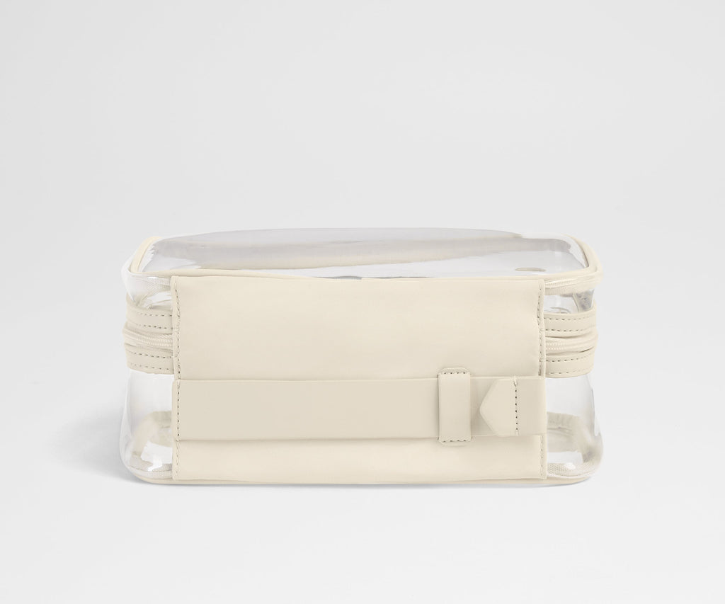 Away Clear Toiletry Bag in Salt White