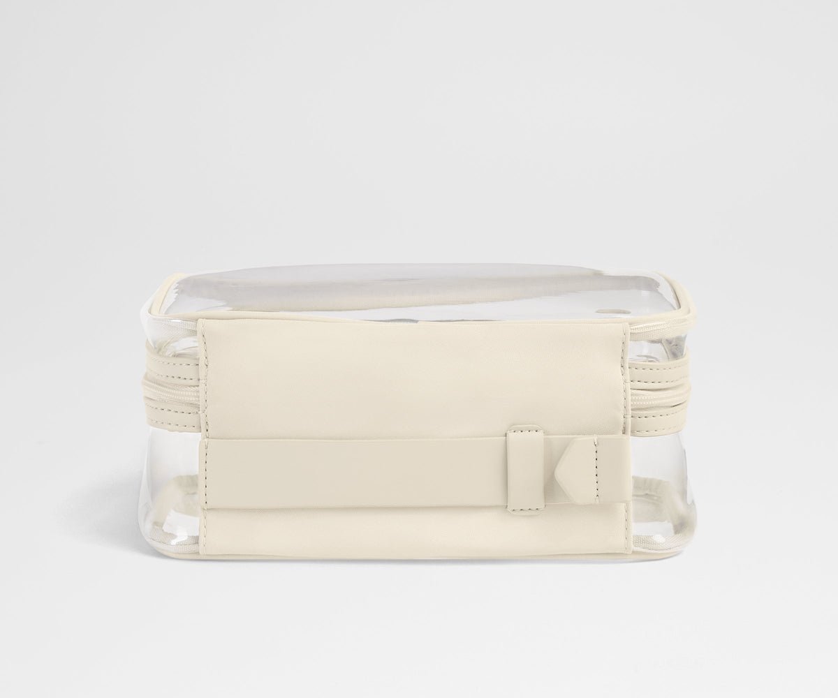 Away Clear Toiletry Bag in Salt White