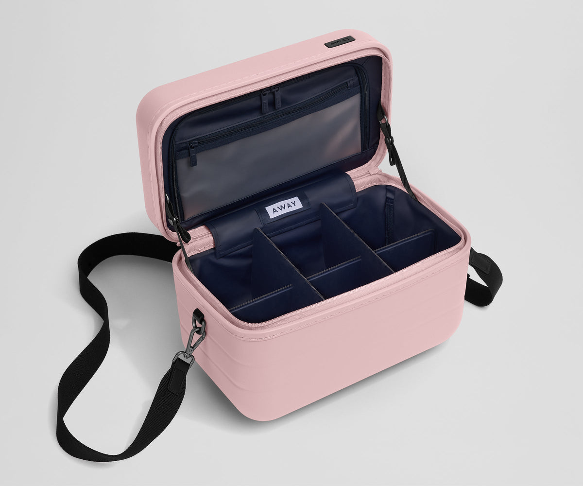 Away The Train Case Toiletry Bag - Blush Pink