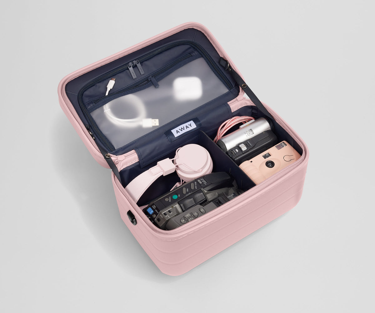 Away The Train Case Toiletry Bag - Blush Pink