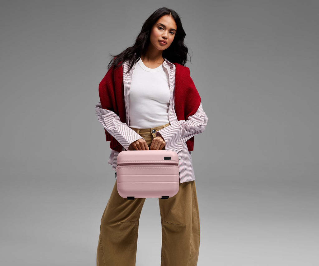 Away The Train Case Toiletry Bag - Blush Pink