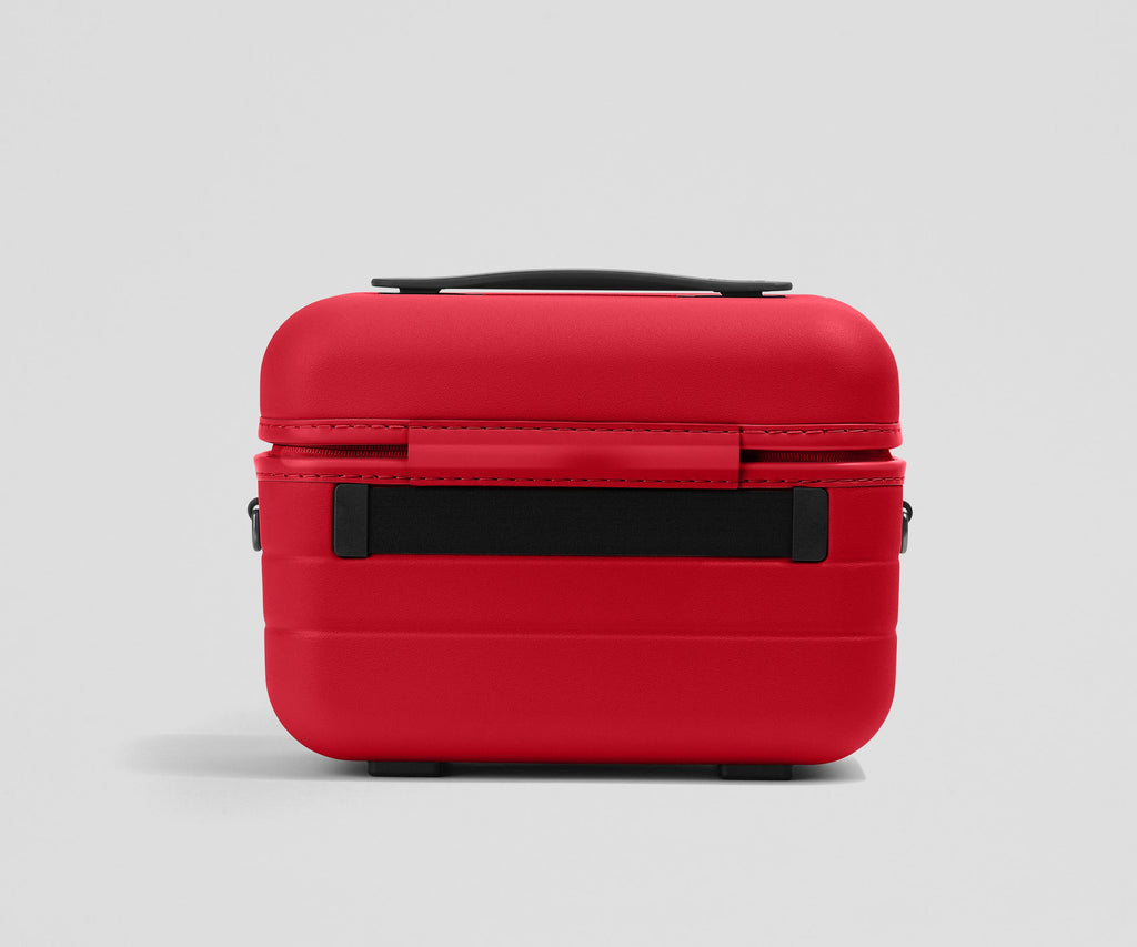 Away The Train Case Toiletry Bag - Cherry Red