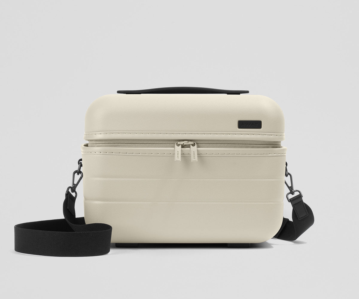 Away The Train Case Toiletry Bag - Salt White