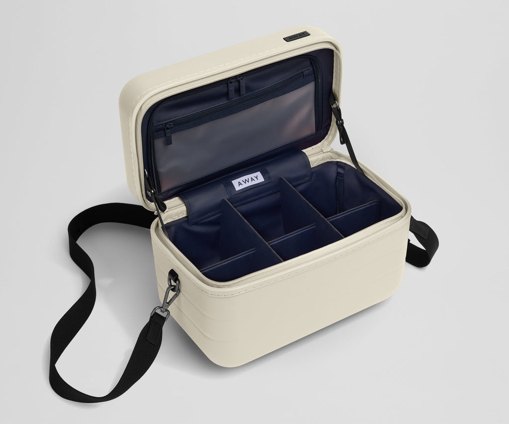 Away The Train Case Toiletry Bag - Salt White
