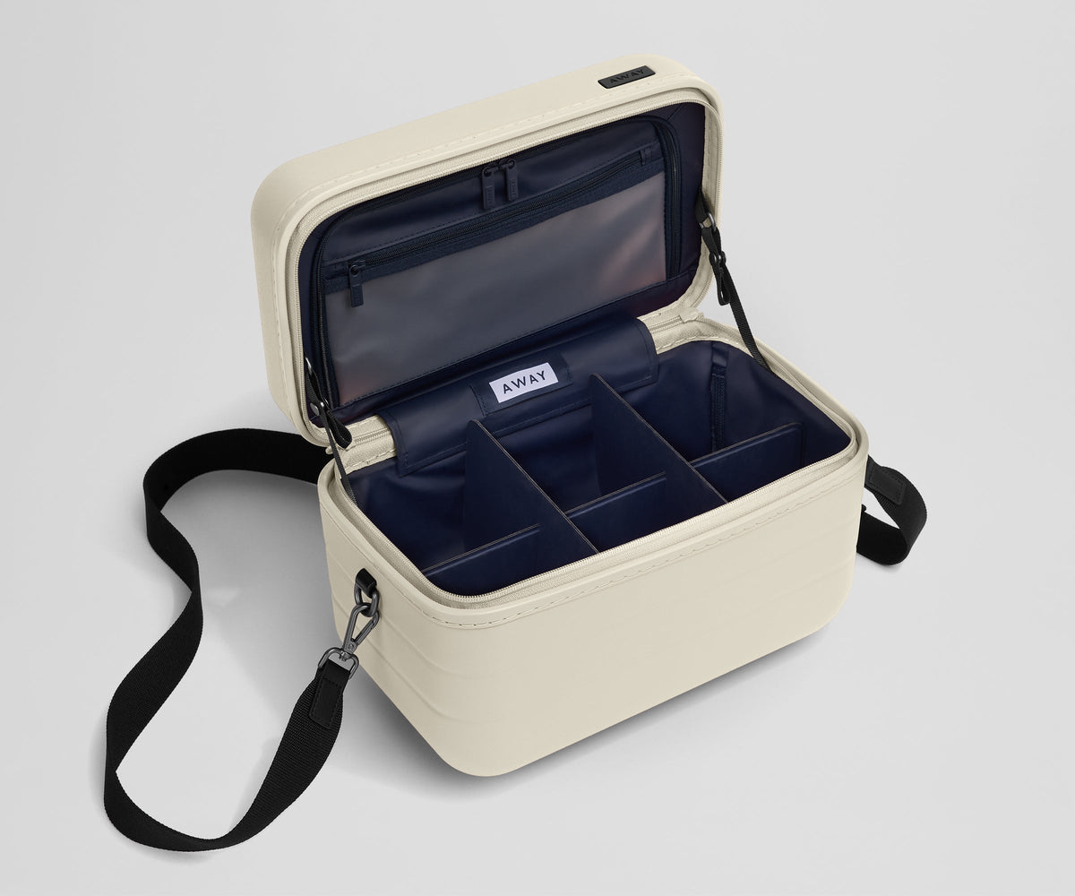 Away The Train Case Toiletry Bag - Salt White