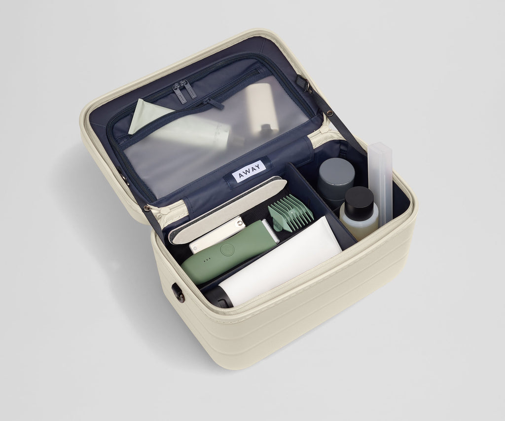 Away The Train Case Toiletry Bag - Salt White
