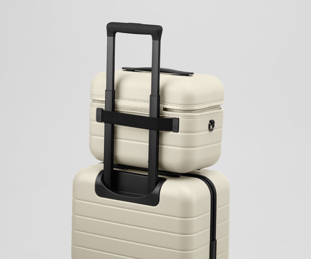 Away The Train Case Toiletry Bag - Salt White
