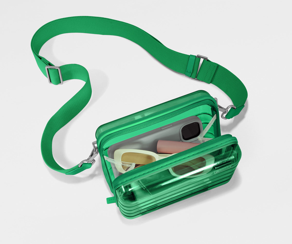 Away The Mini Crossbody Packing Cubes - Translucent Green