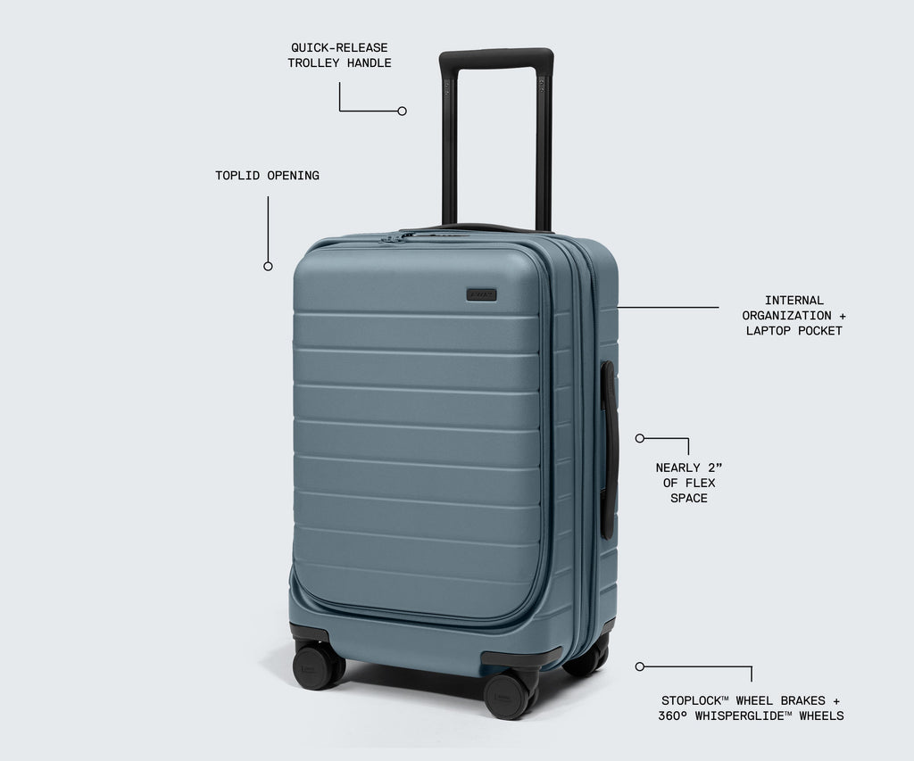 Away Topside Carry-On Suitcase - Coast Blue