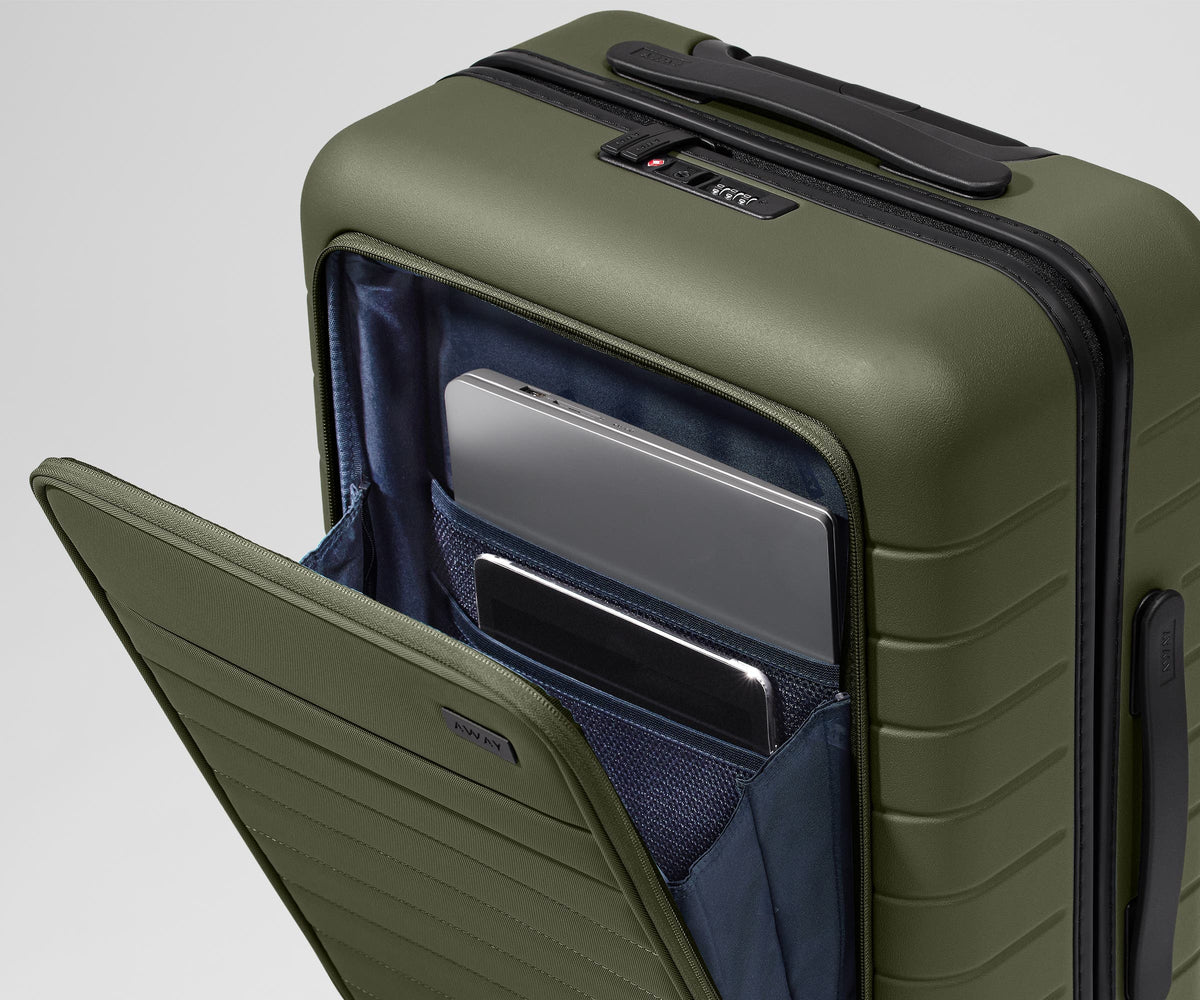 Away The Executive Bigger Carry-On Suitcase - Olive Green