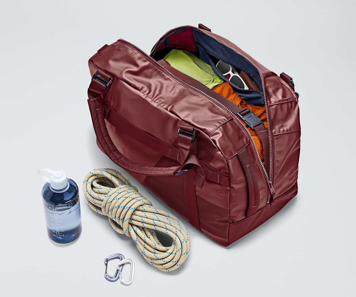 Away Active Duffle 55L Backpack - Burgundy Red
