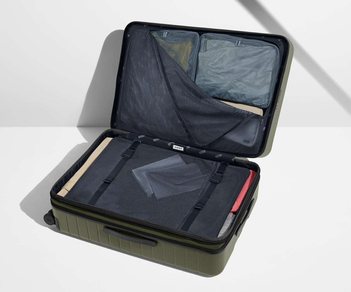 Away The Large Flex Suitcase - Olive Green