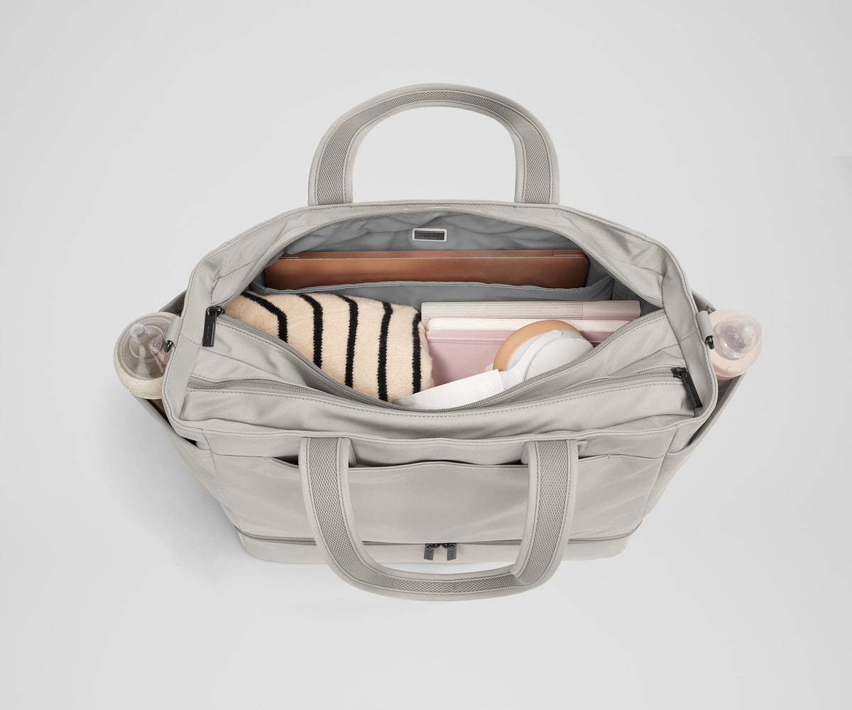 Away The Double Diaper Tote Diaper Bag - Cloud Gray