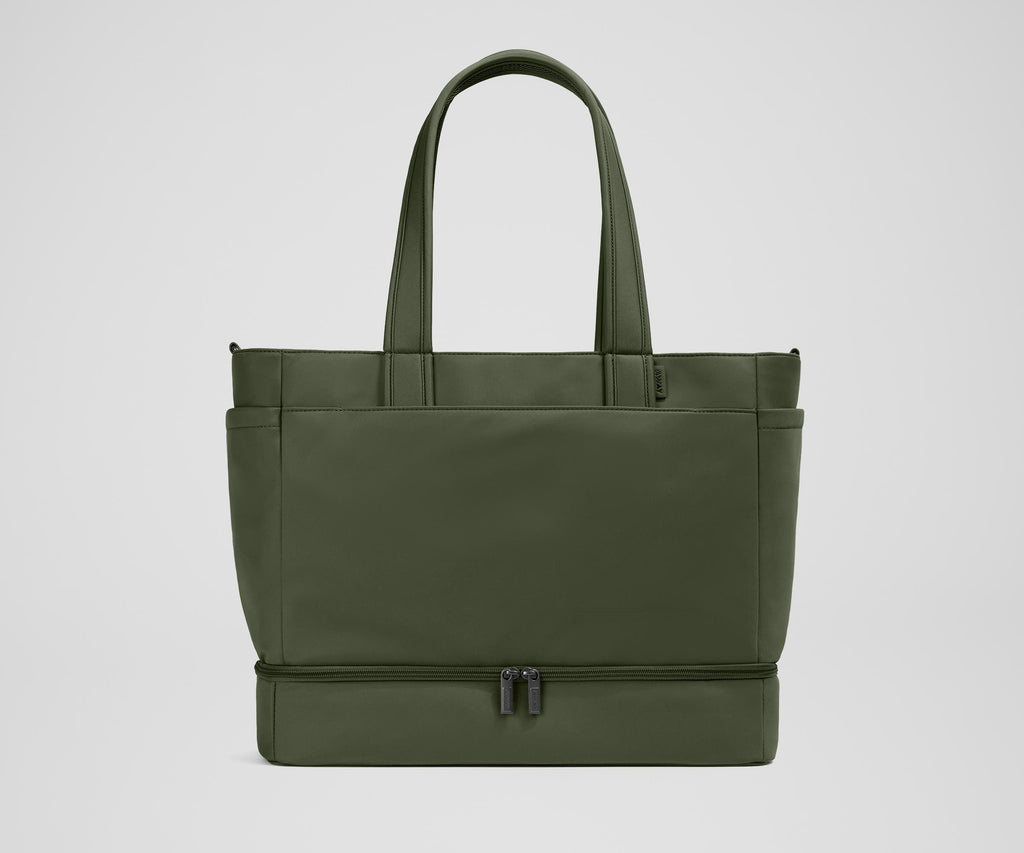 Away The Double Diaper Tote Diaper Bag - Olive Green