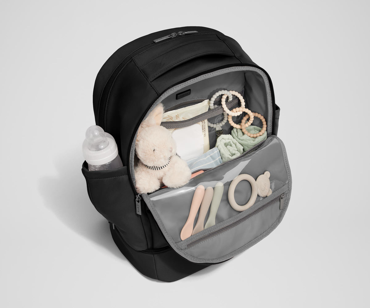 Away The Double Diaper Backpack Diaper Bag - Jet Black
