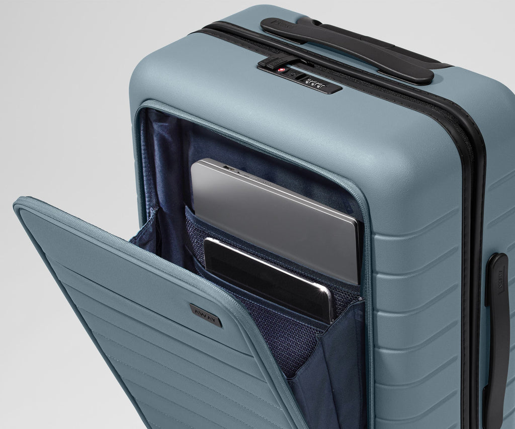 Away The Executive Bigger Carry-On Suitcase - Coast Blue