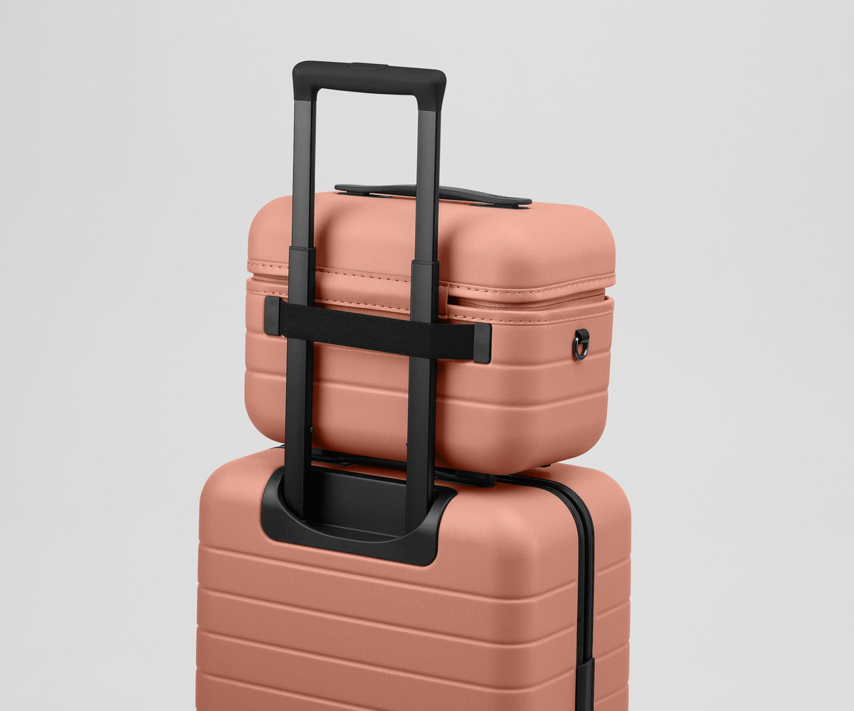 Away The Train Case Toiletry Bag - Clay Pink