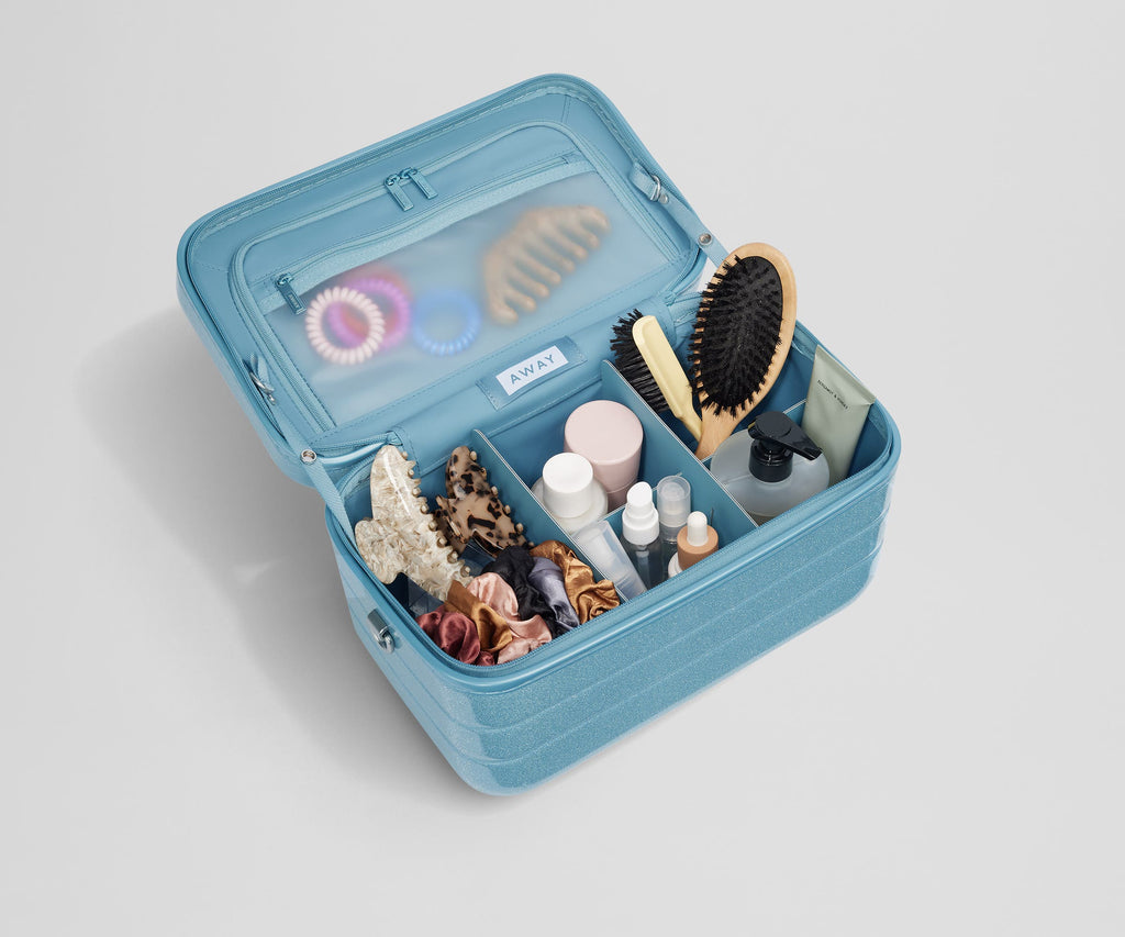 Away The Train Case Toiletry Bag - Galaxy Blue