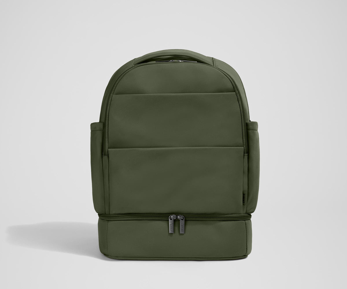 Away The Double Diaper Backpack Diaper Bag - Olive Green