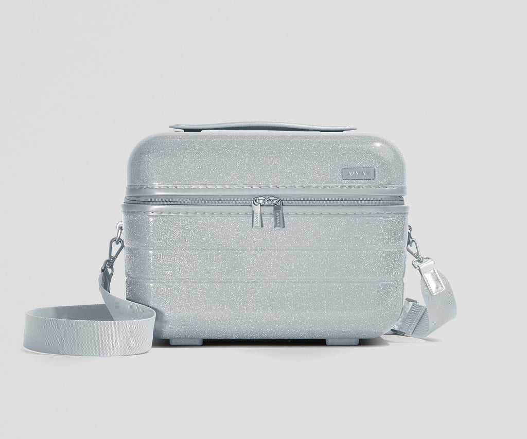 Away The Train Case Toiletry Bag - Supernova Silver