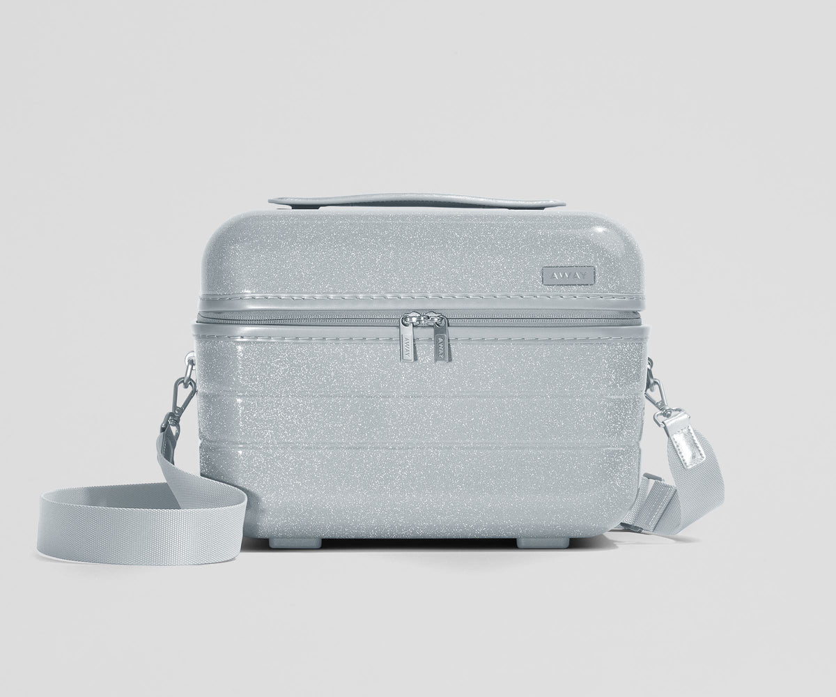 Away The Train Case Toiletry Bag - Supernova Silver