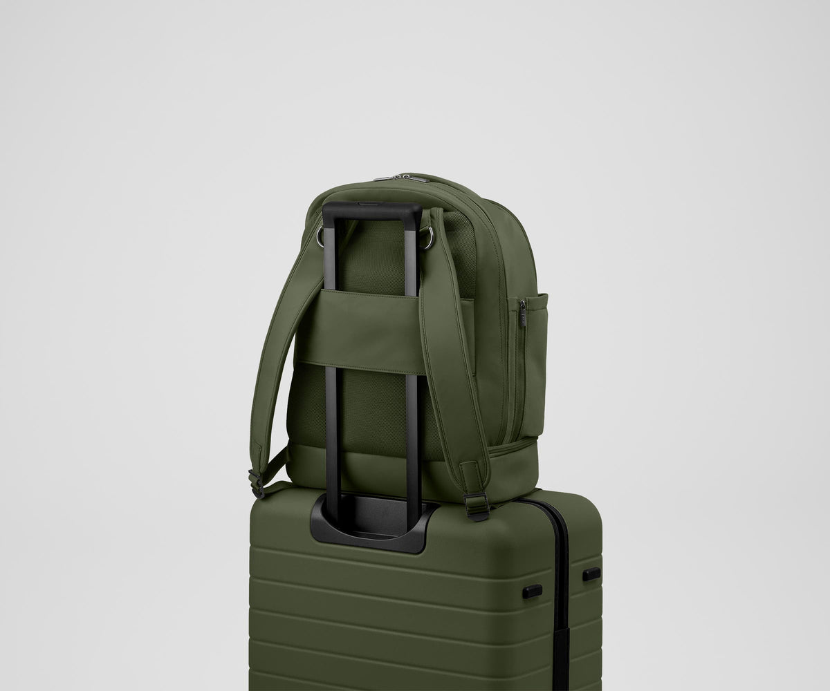 Away The Double Diaper Backpack Diaper Bag - Olive Green