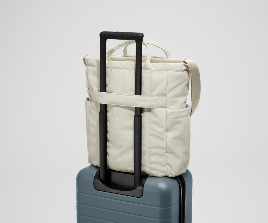Away Courtside Tote Tote Bag - Salt White Textured Nylon