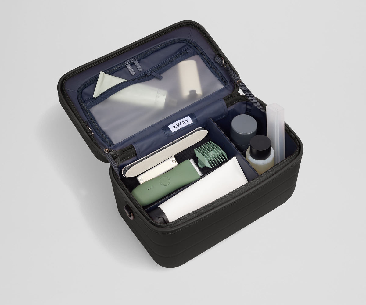 Away The Train Case Toiletry Bag - Jet Black