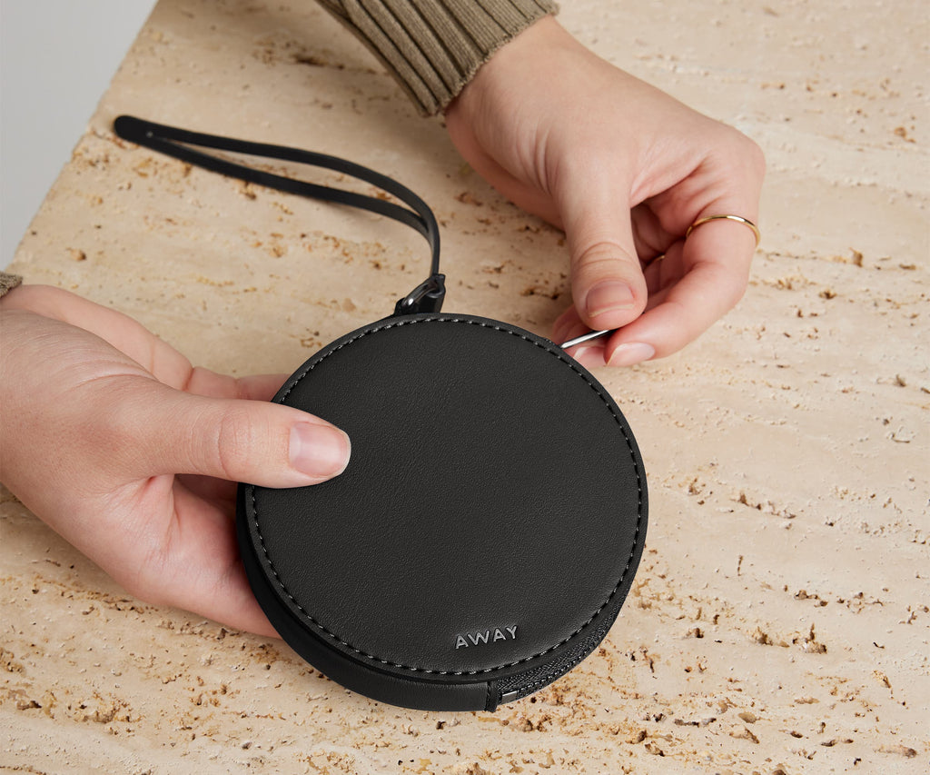 Away The Circle Zip Pouch Travel Accessory - Jet Black